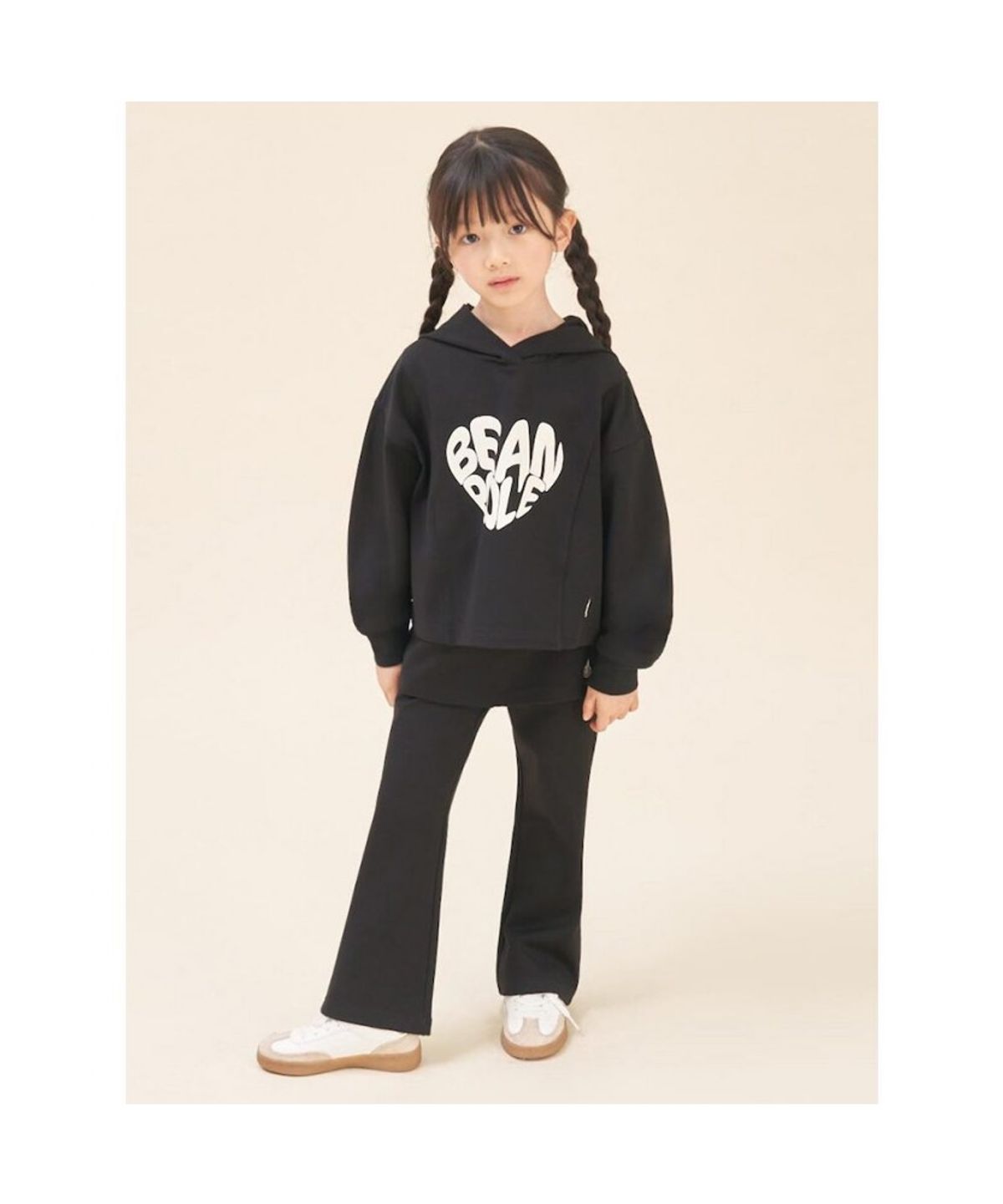 빈폴 키즈(BEANPOLE KIDS) 여아 하트 그래픽 포인트 상하 세트  블랙 (BI5841G045)