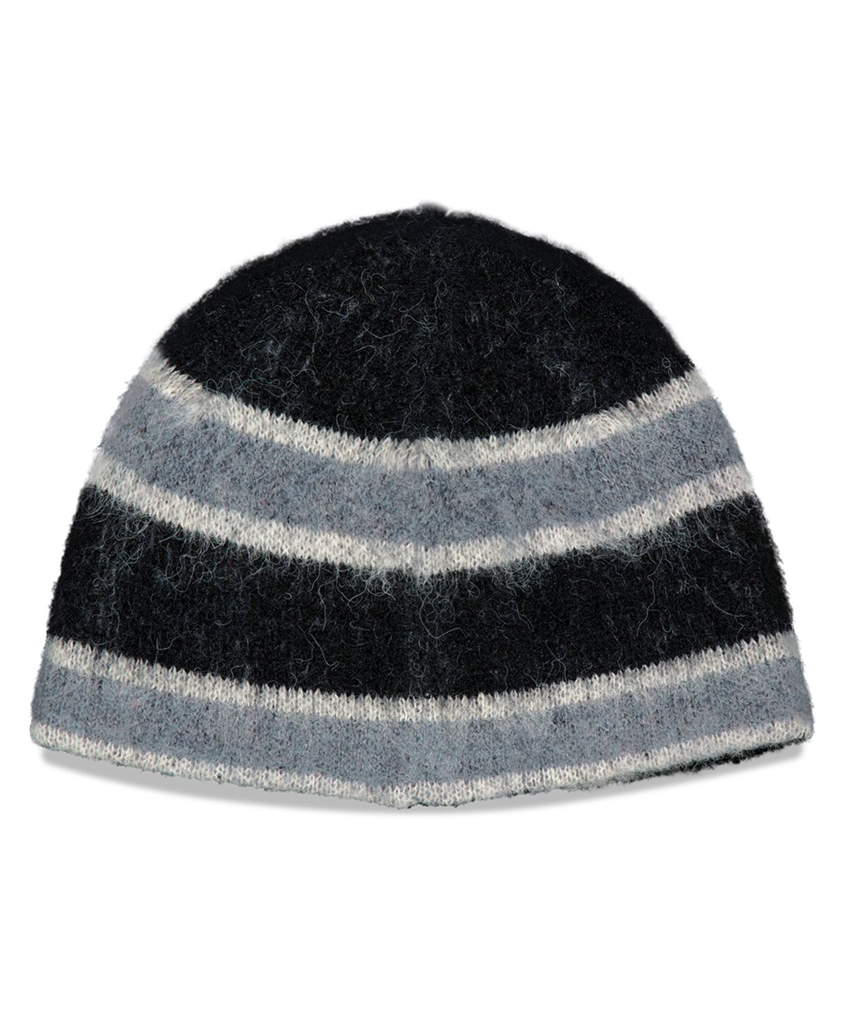 마하그리드(MAHAGRID) HAIRY STRIPE BEANIE BLACK(MG2FFMAB36A)