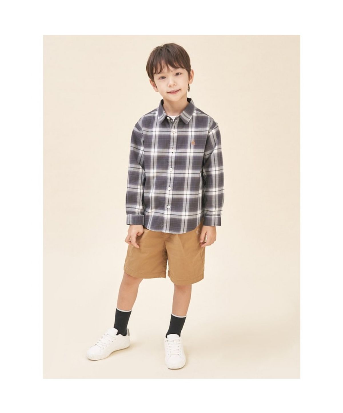 빈폴 키즈(BEANPOLE KIDS) 옴브레 체크 셔츠  블랙 (BI5864U045)