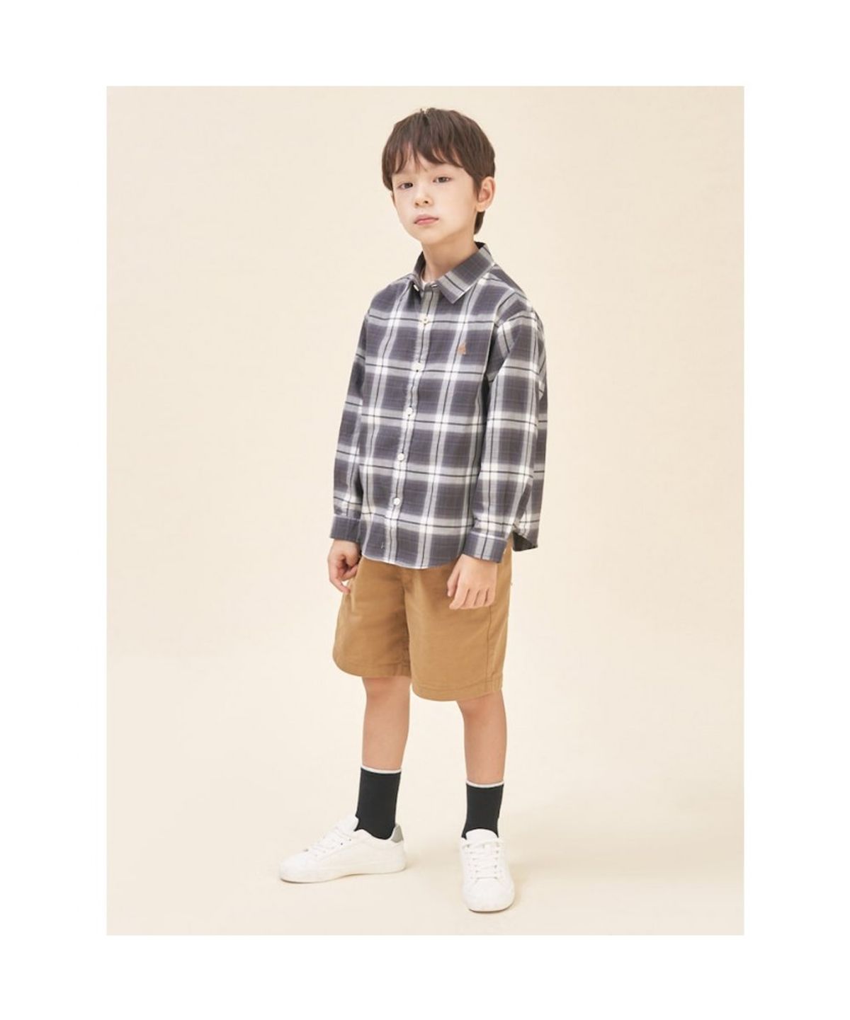 빈폴 키즈(BEANPOLE KIDS) 옴브레 체크 셔츠  블랙 (BI5864U045)