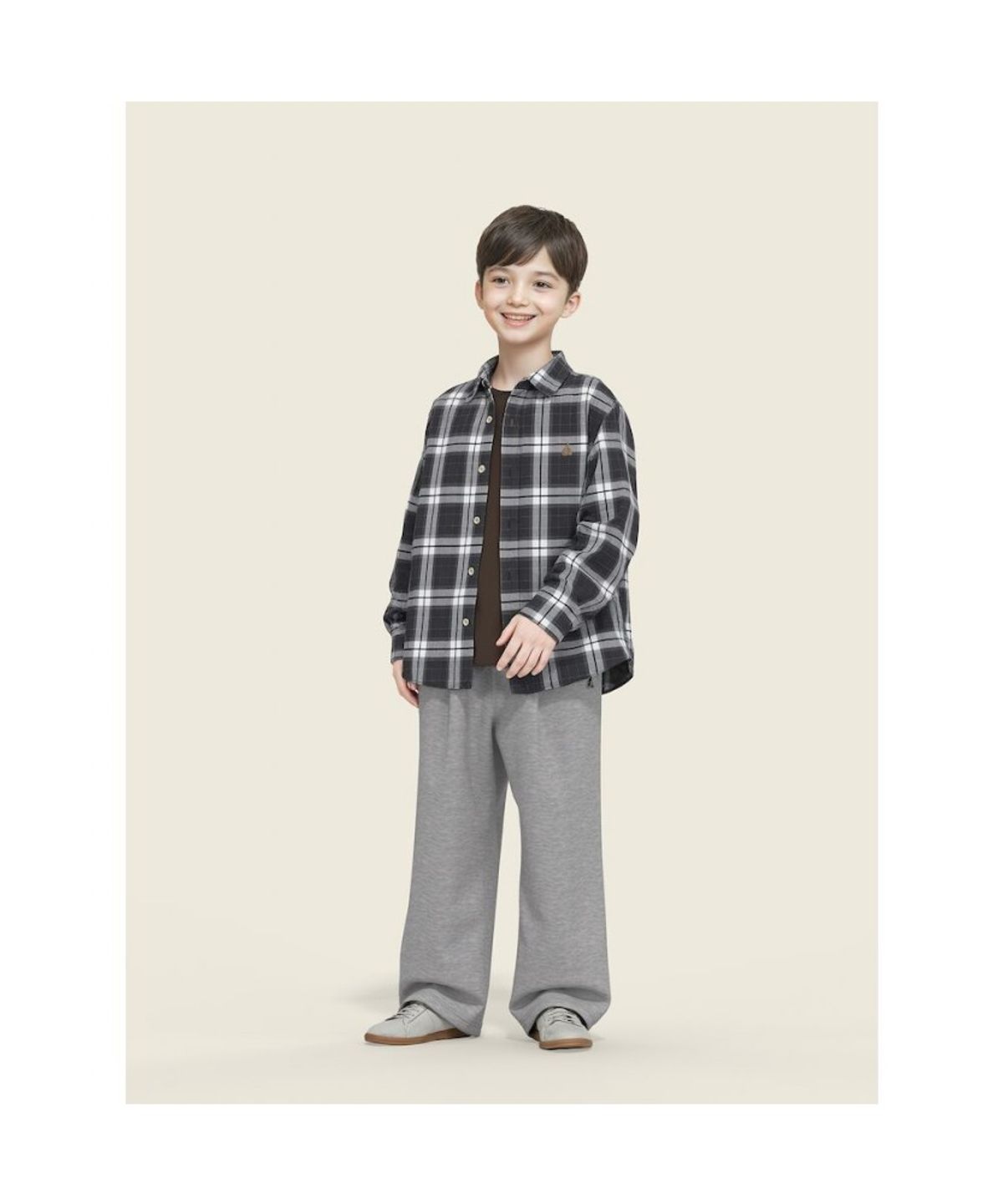빈폴 키즈(BEANPOLE KIDS) 옴브레 체크 셔츠  블랙 (BI5864U045)
