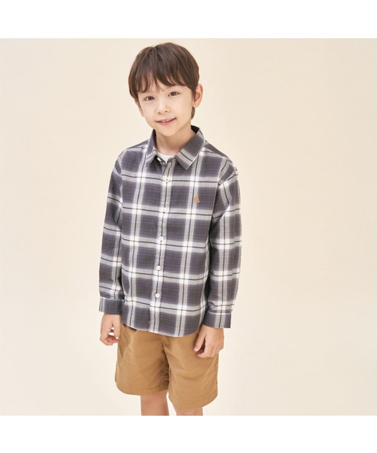 빈폴 키즈(BEANPOLE KIDS) 옴브레 체크 셔츠  블랙 (BI5864U045)