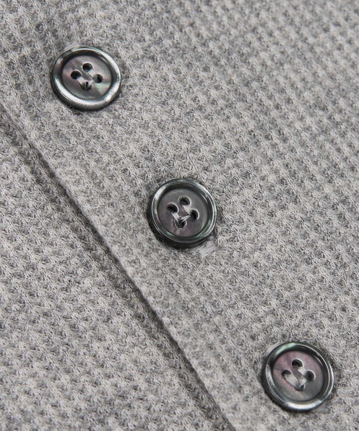 엑스컨테이너(EXCONTAINER) 헨리넥 와플 롱 슬리브 (GREY)