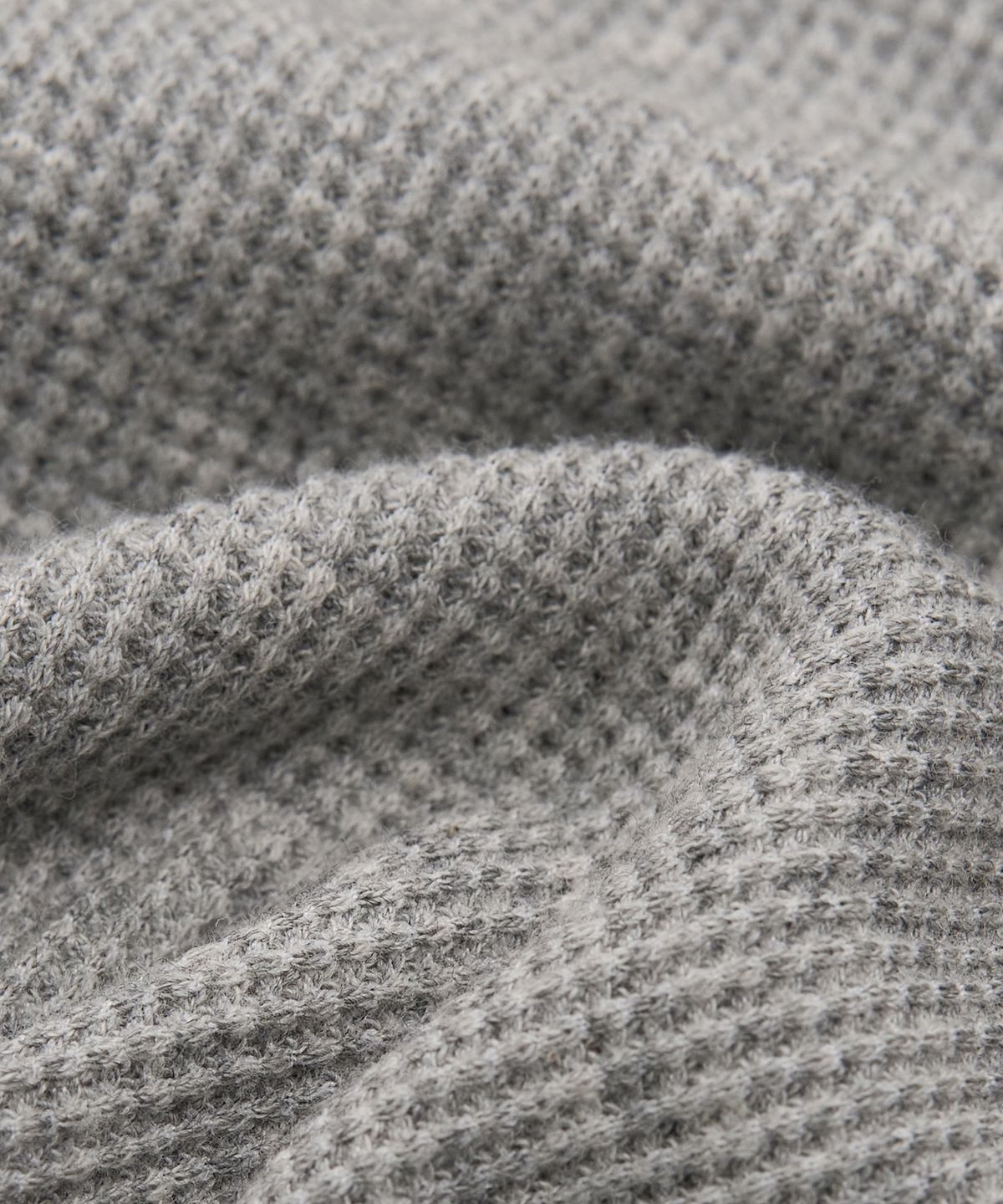 엑스컨테이너(EXCONTAINER) 헨리넥 와플 롱 슬리브 (GREY)