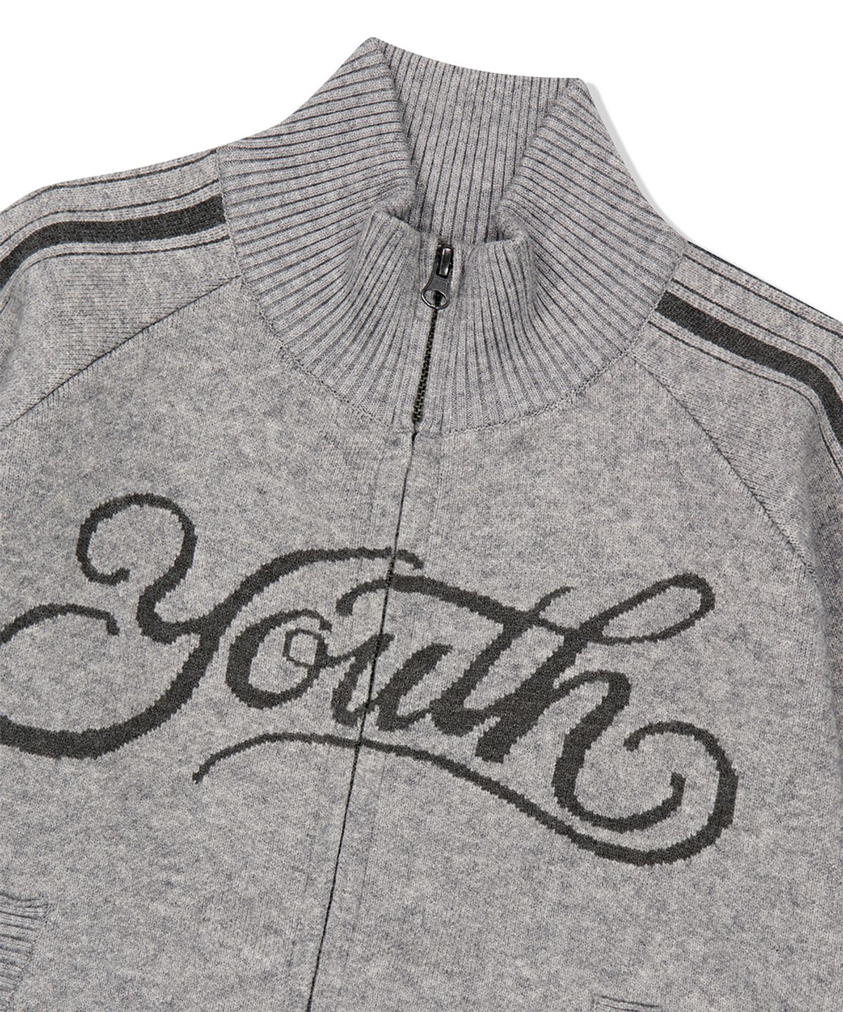 마하그리드(MAHAGRID) YOUTH ZIP UP CARDIGAN GREY(MG2FFFK682A)