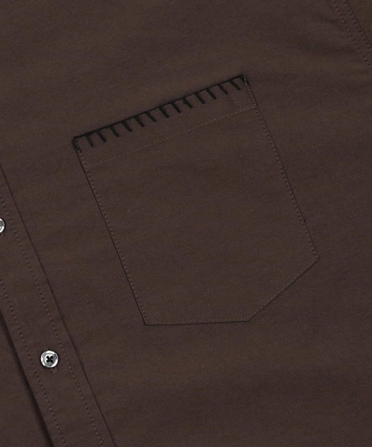 글랙(GLACK) GS010 엣지 스티치드 시티보이 셔츠 (BROWN)