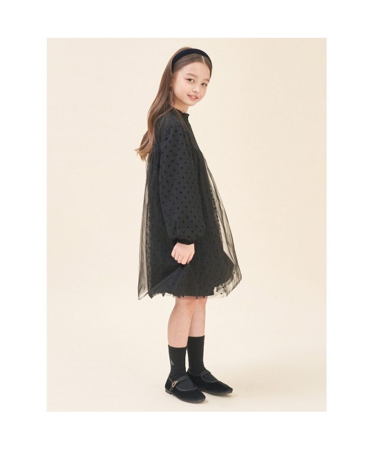 빈폴 키즈(BEANPOLE KIDS) [러블리 빙키 걸즈] 반목 트윙클 샤 원피스  블랙 (BI5871G055)