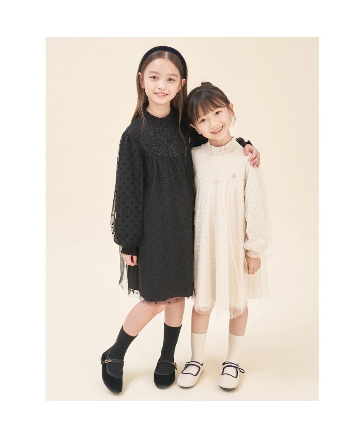 빈폴 키즈(BEANPOLE KIDS) [러블리 빙키 걸즈] 반목 트윙클 샤 원피스  블랙 (BI5871G055)