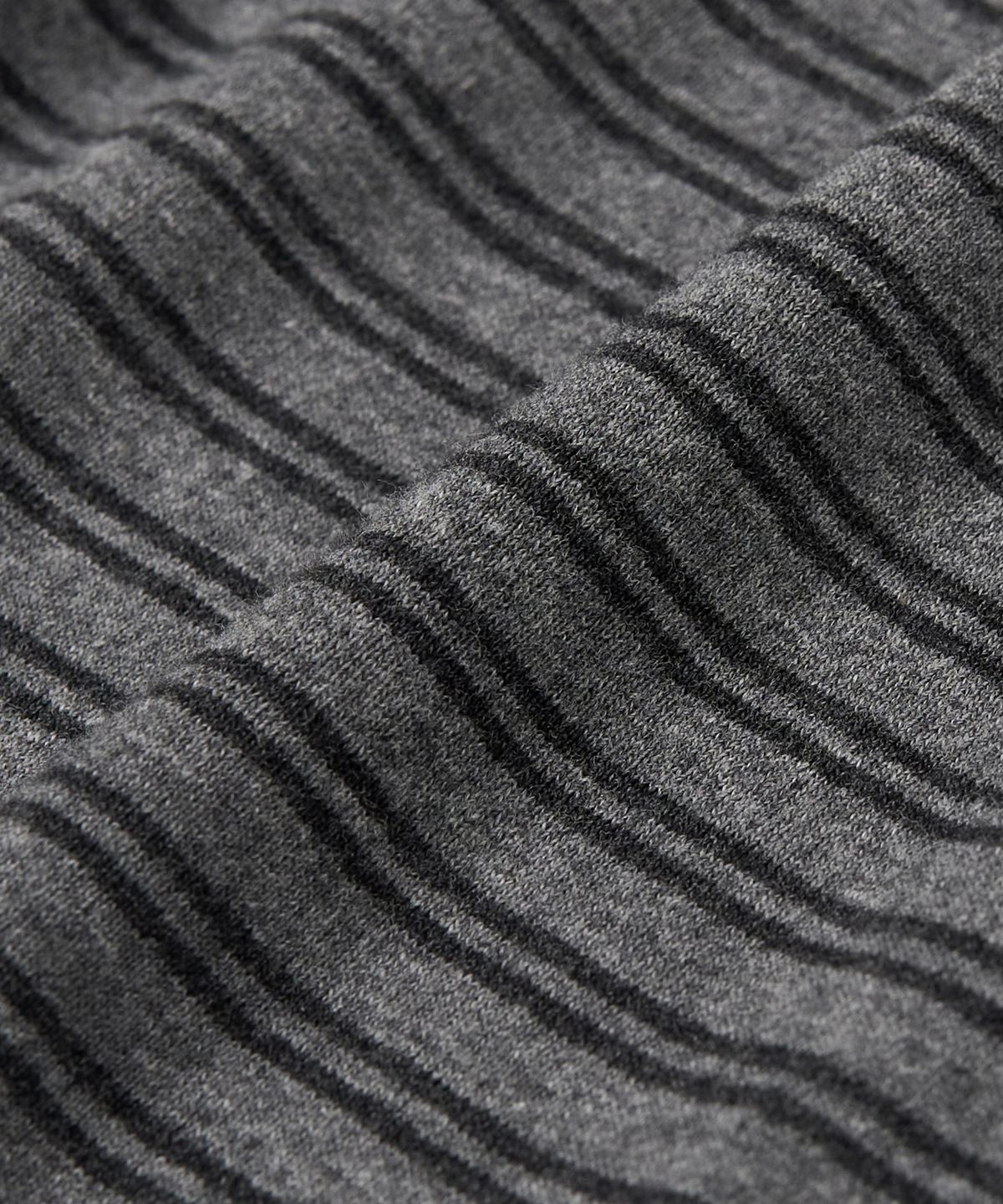엑스컨테이너(EXCONTAINER) 스트라이프 후드 롱 슬리브 (GREY)