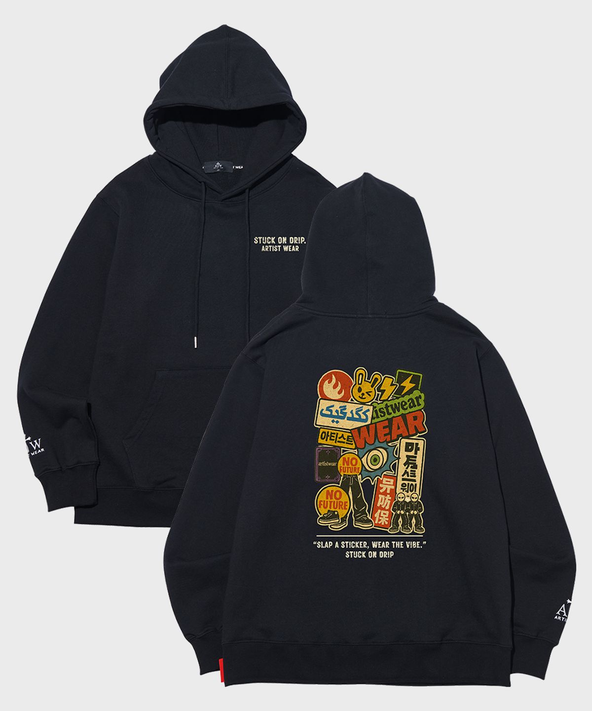 아티스트웨어(ARTISTWEAR) [ATW] 스턱온드립 후드티