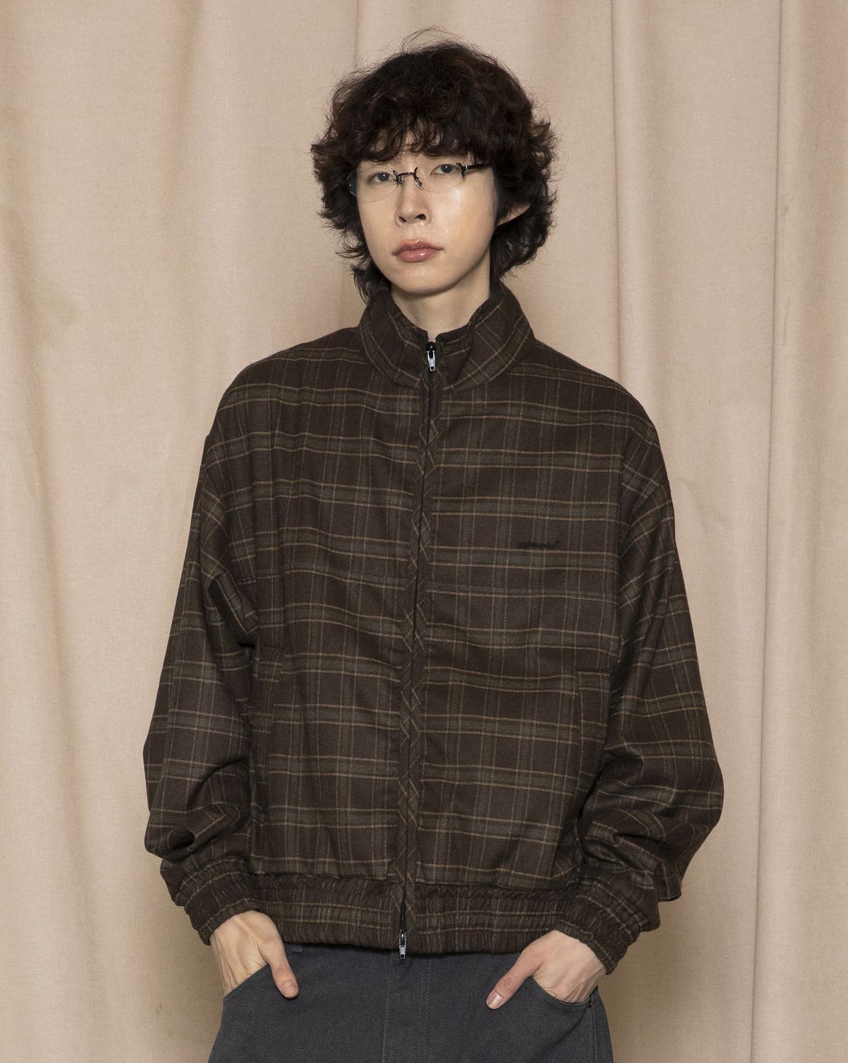 글랙(GLACK) GJ108 이지 해링턴 자켓 (BROWN)