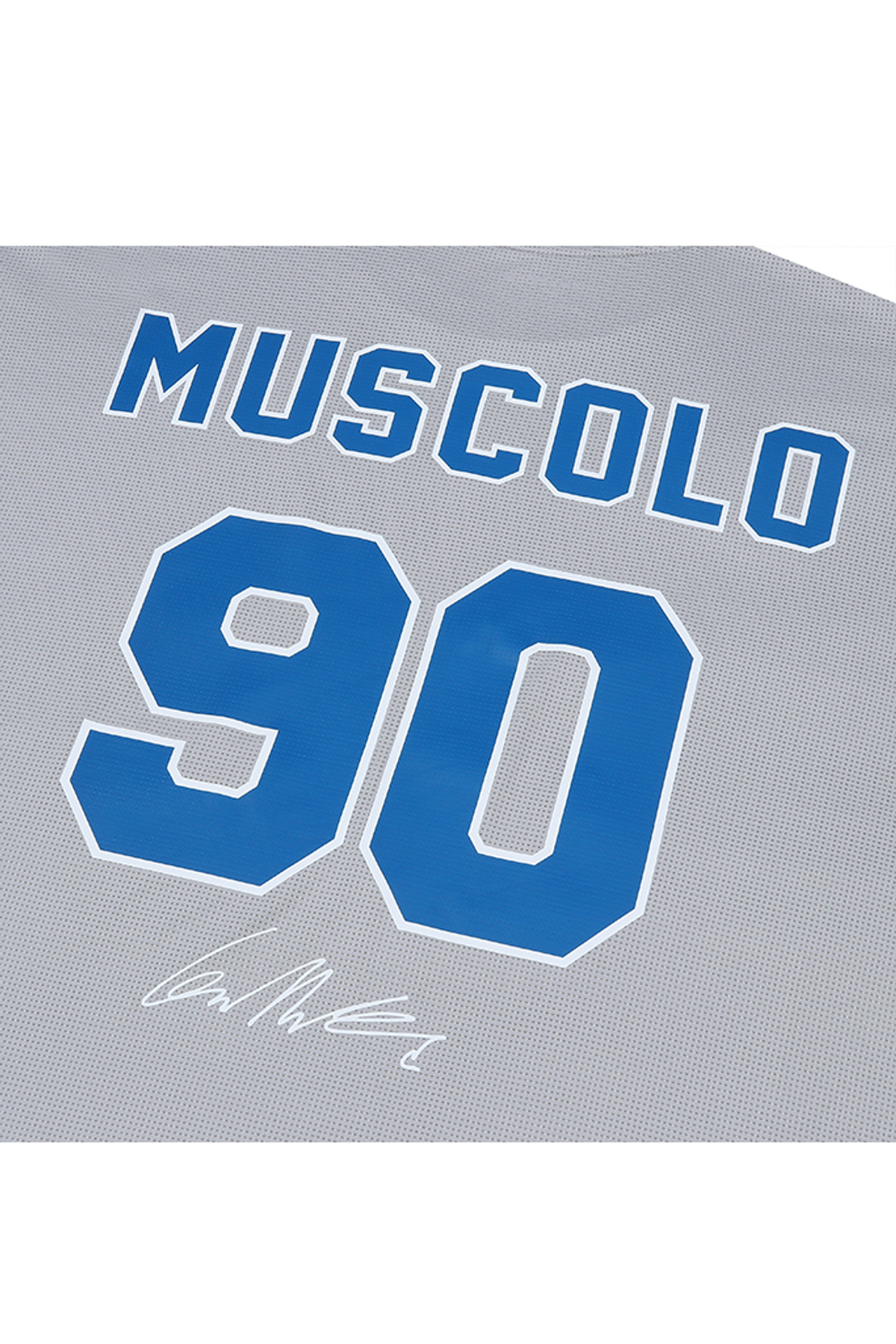 머스콜로(MUSCOLO) [박성훈 X 머스콜로 NO. 90] 에어스판메쉬 반팔 티셔츠 그레이 블루
