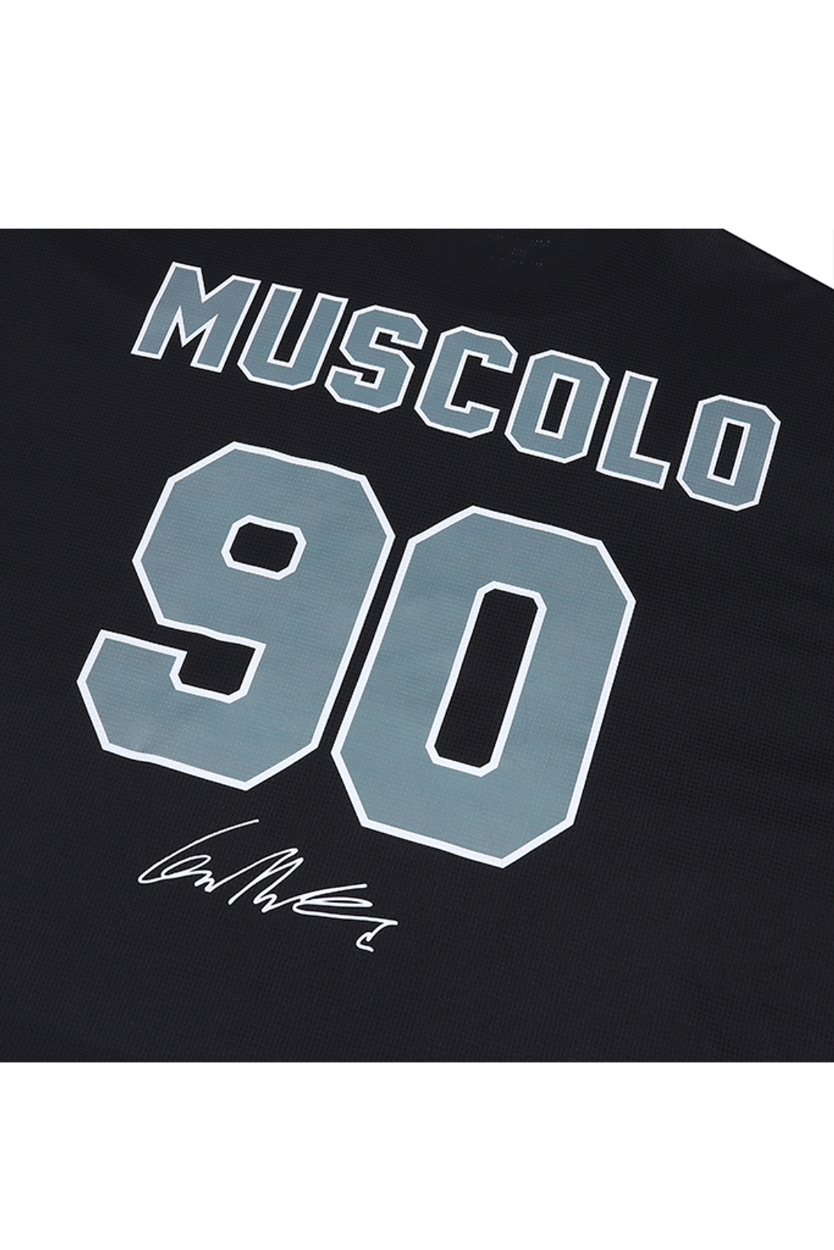 머스콜로(MUSCOLO) [박성훈 X 머스콜로 NO. 90] 에어스판메쉬 반팔 티셔츠 블랙 그레이
