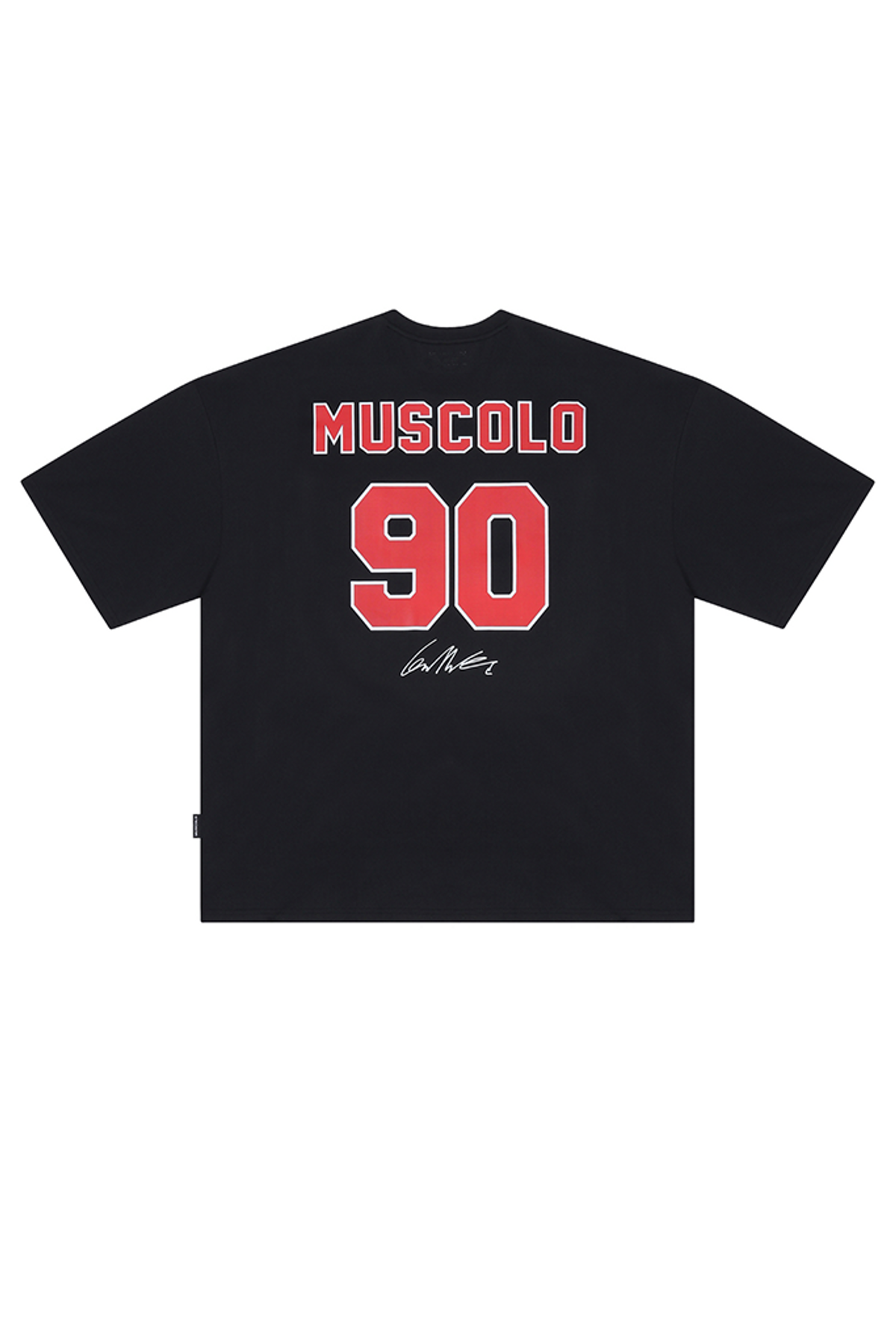 머스콜로(MUSCOLO) [박성훈 X 머스콜로 NO. 90] 에어스판메쉬 반팔 티셔츠 블랙 레드
