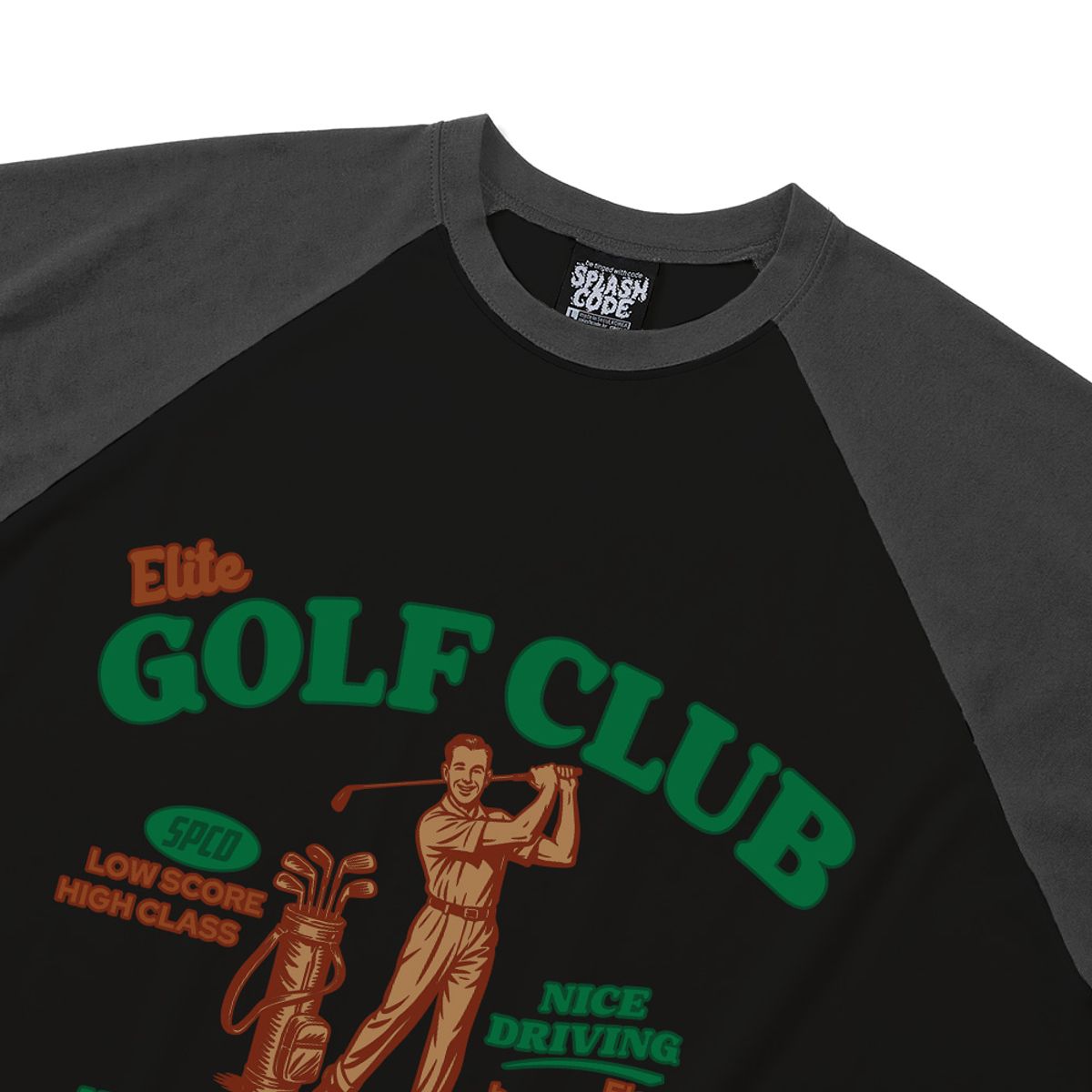 스플래시코드(SPLASHCODE) 래글런 롱슬리브 블랙 - 엘리트 골프 클럽(Elite Golf Club)