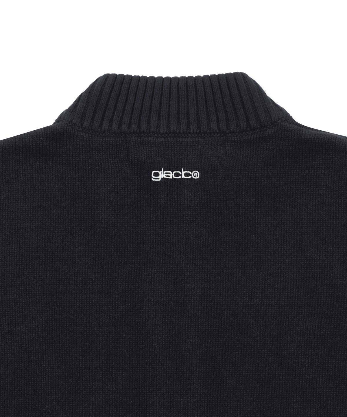 글랙(GLACK) GNT076 조제 두들 자수 니트 집업 (BLACK)