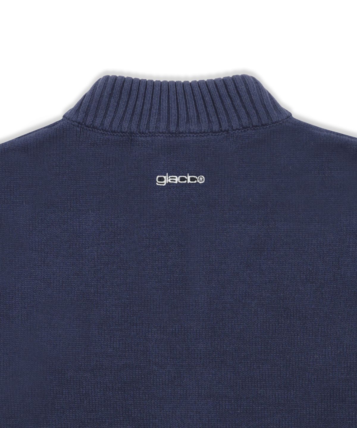 글랙(GLACK) GNT076 조제 두들 자수 니트 집업 (NAVY)