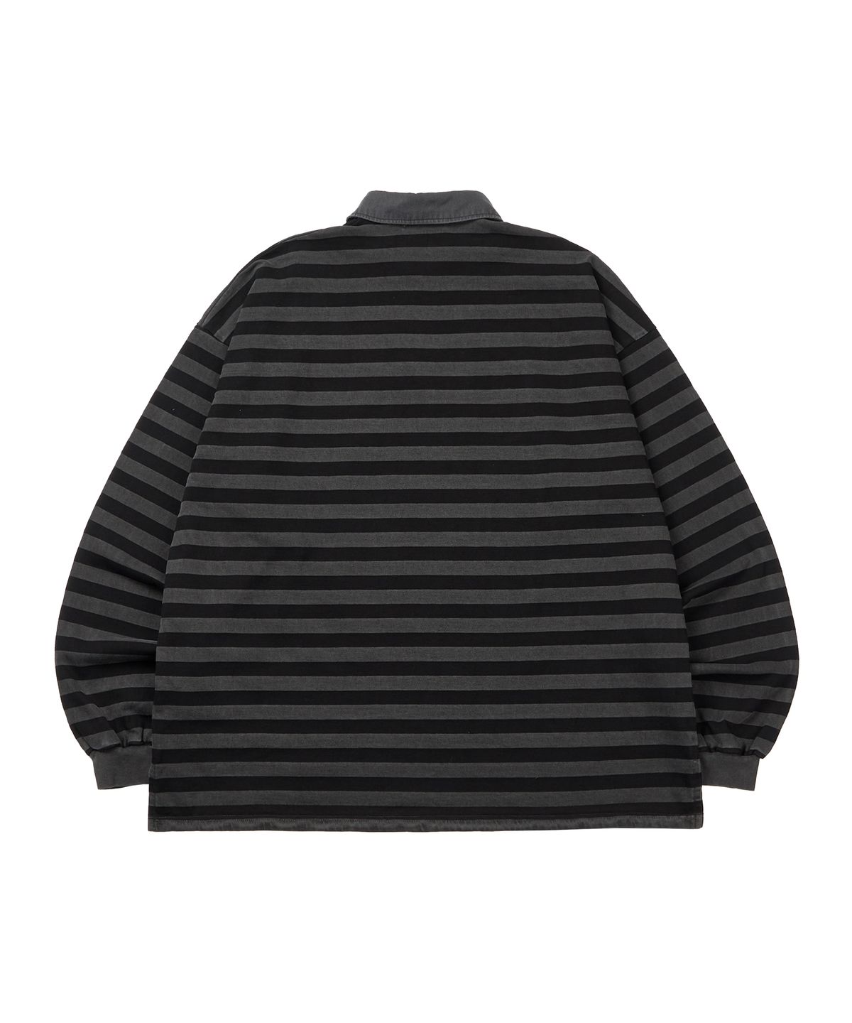 마사트(MASAT) P. Vintage Stripe Rugby Shirt _ Dark Gray