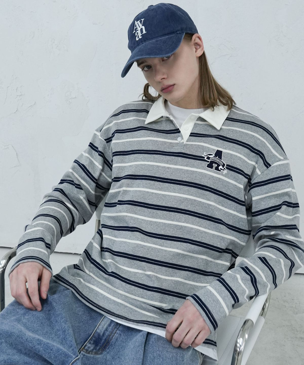 어반드레스(AVANDRESS) A Flag Rugby T-shirt_3Colors