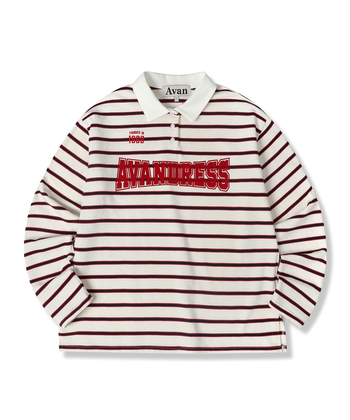 어반드레스(AVANDRESS) Texture Block Rugby T-shirt_5Colors