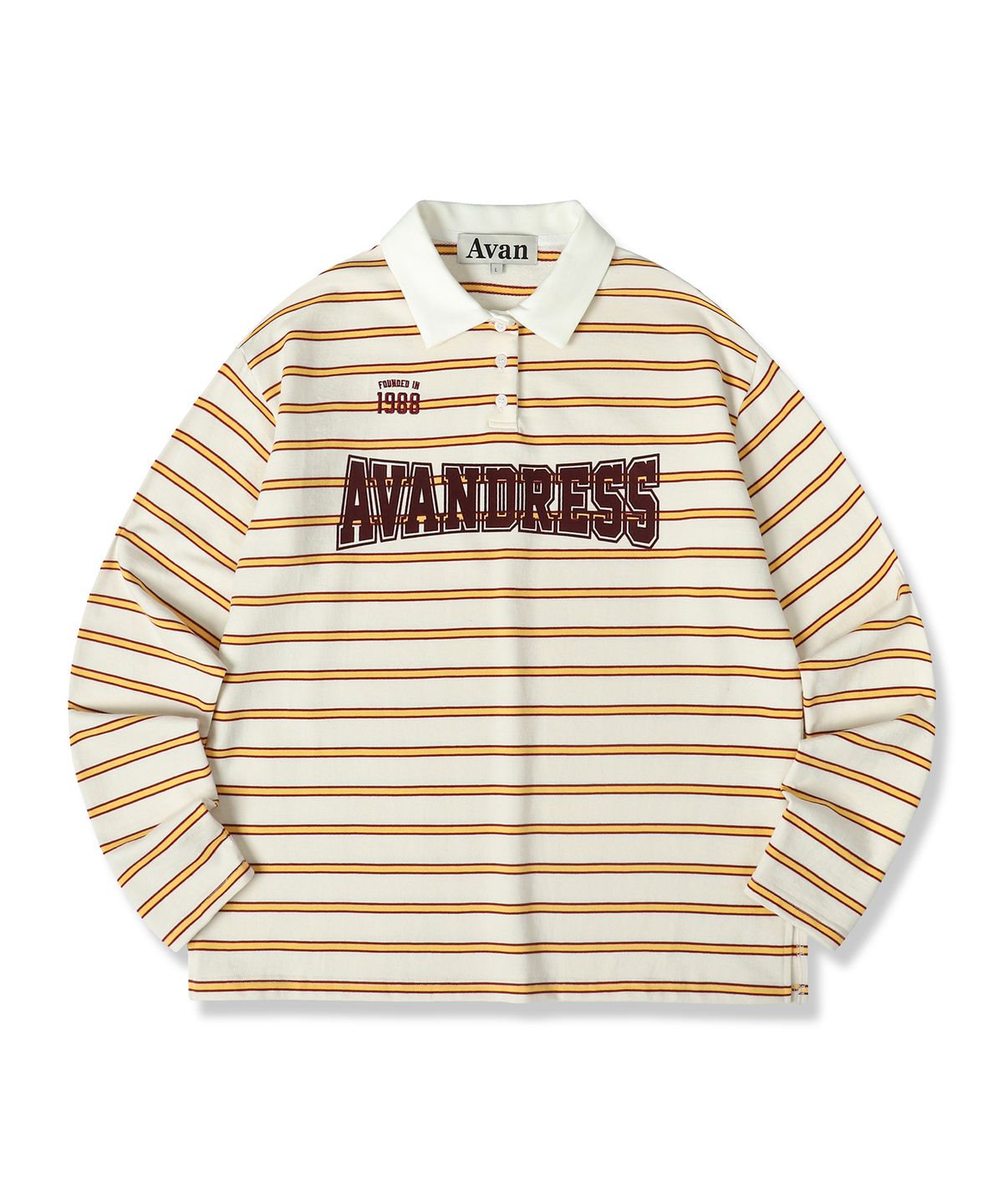 어반드레스(AVANDRESS) Texture Block Rugby T-shirt_5Colors
