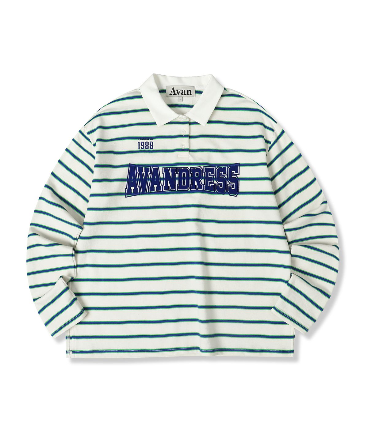 어반드레스(AVANDRESS) Texture Block Rugby T-shirt_5Colors
