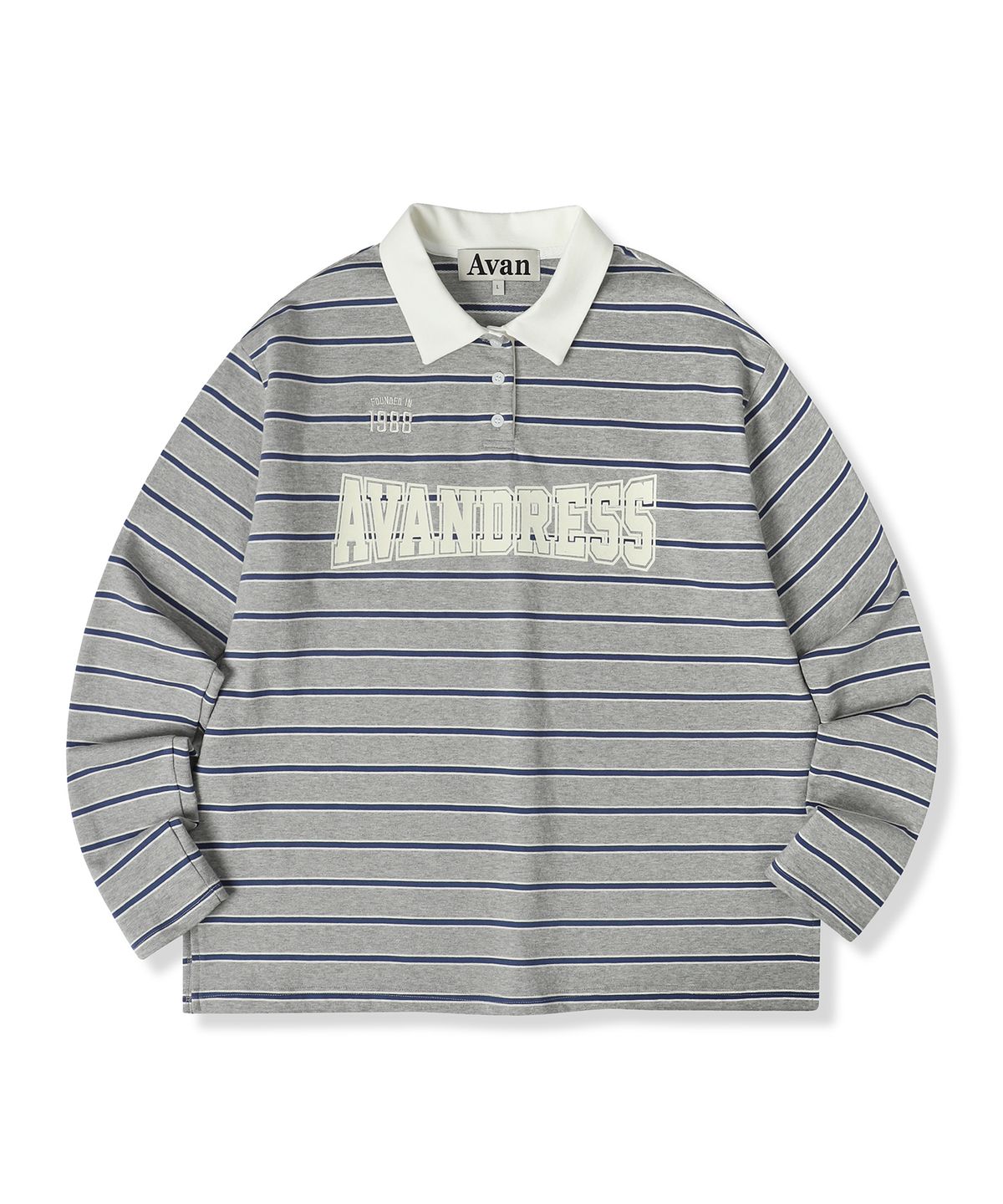 어반드레스(AVANDRESS) Texture Block Rugby T-shirt_5Colors