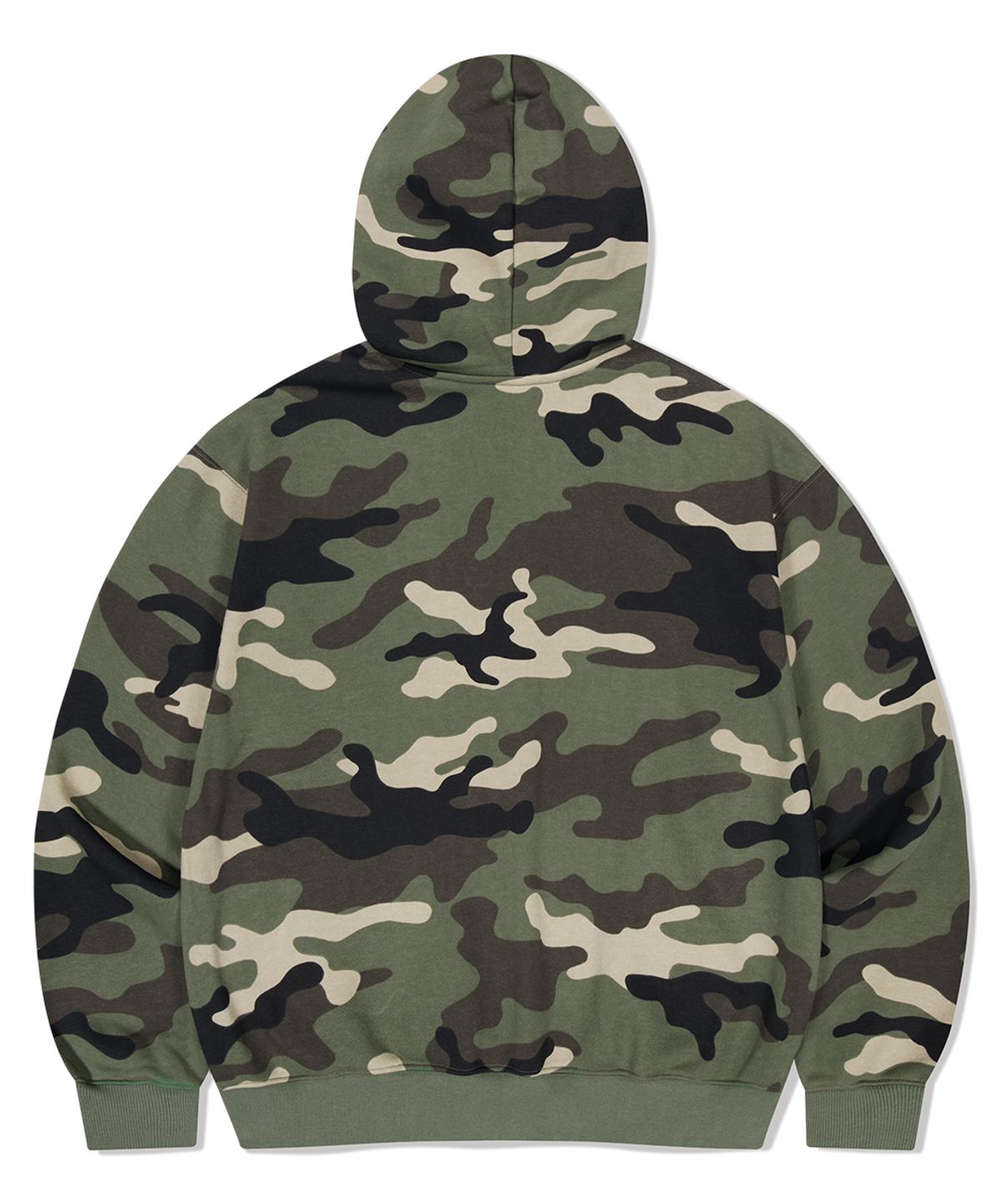 마하그리드(MAHAGRID) CAMO APPLIQUE ZIP UP HOODIE GREEN(MG2FFMM499A)