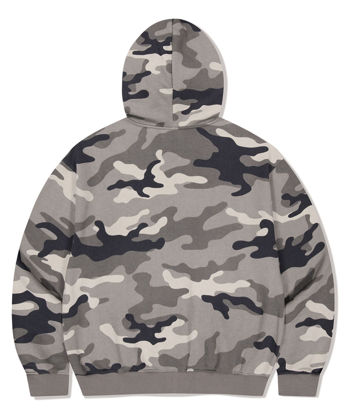 마하그리드(MAHAGRID) CAMO APPLIQUE ZIP UP HOODIE GREY(MG2FFMM499A)