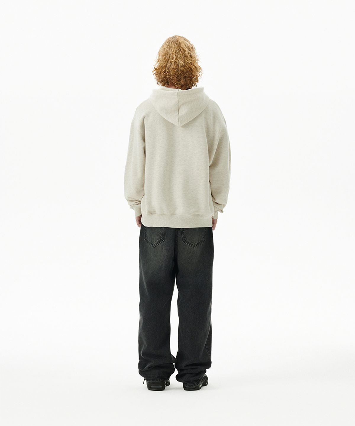 마하그리드(MAHAGRID) LETTER INK LOGO HOODIE OATMEAL(MG2FFMM416A)