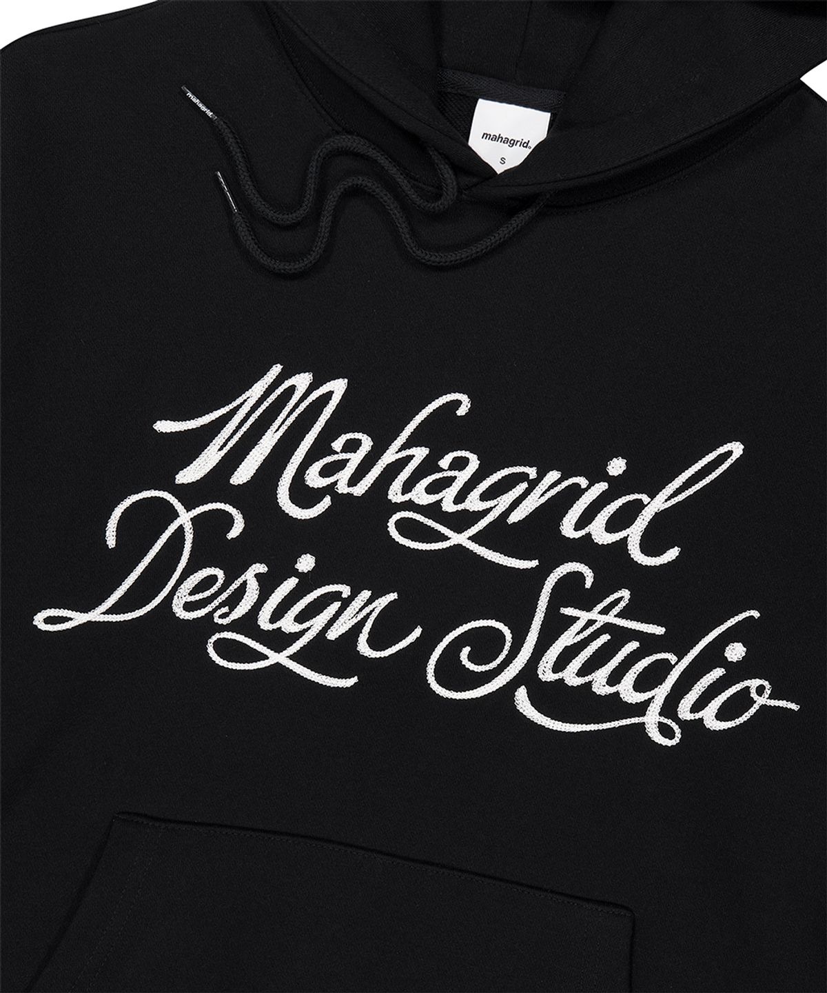 마하그리드(MAHAGRID) LETTER INK LOGO HOODIE BLACK(MG2FFMM416A)