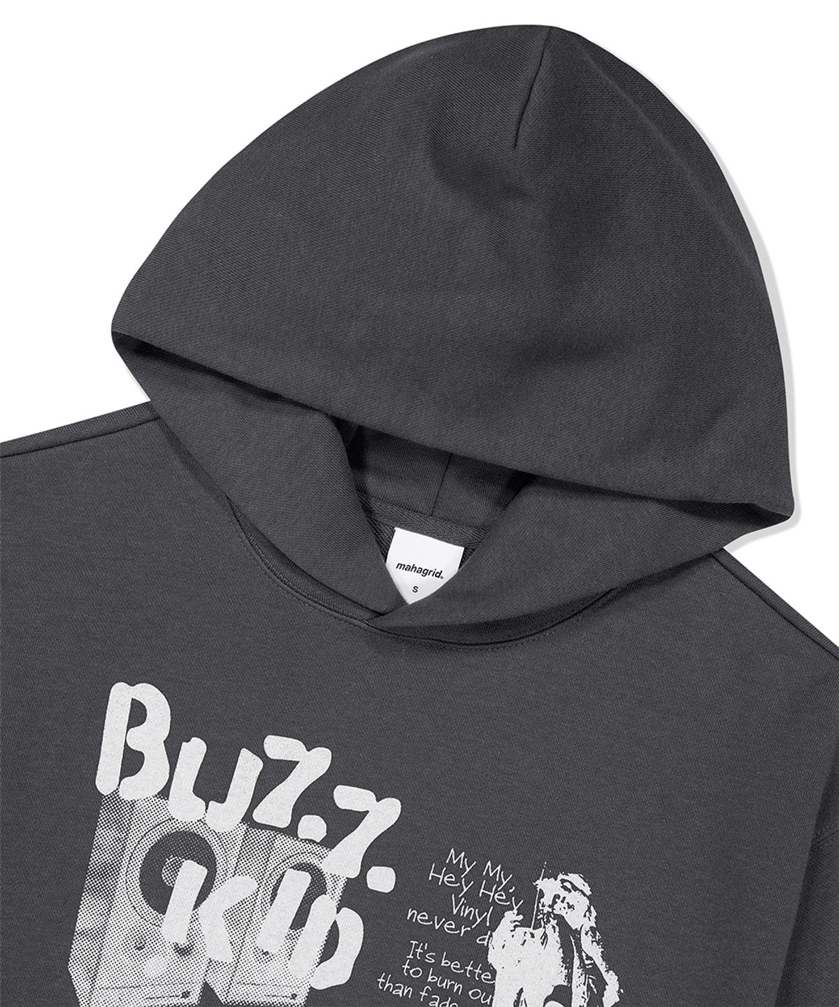 마하그리드(MAHAGRID) BUZZ KID HOODIE CHARCOAL(MG2FFMM415A)