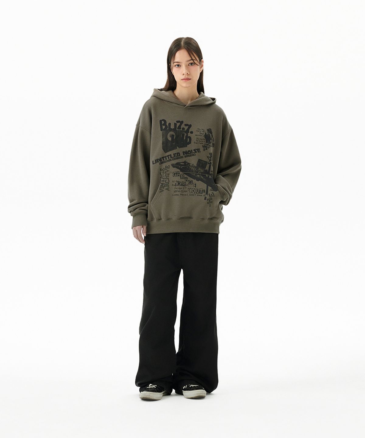 마하그리드(MAHAGRID) BUZZ KID HOODIE KHAKI(MG2FFMM415A)