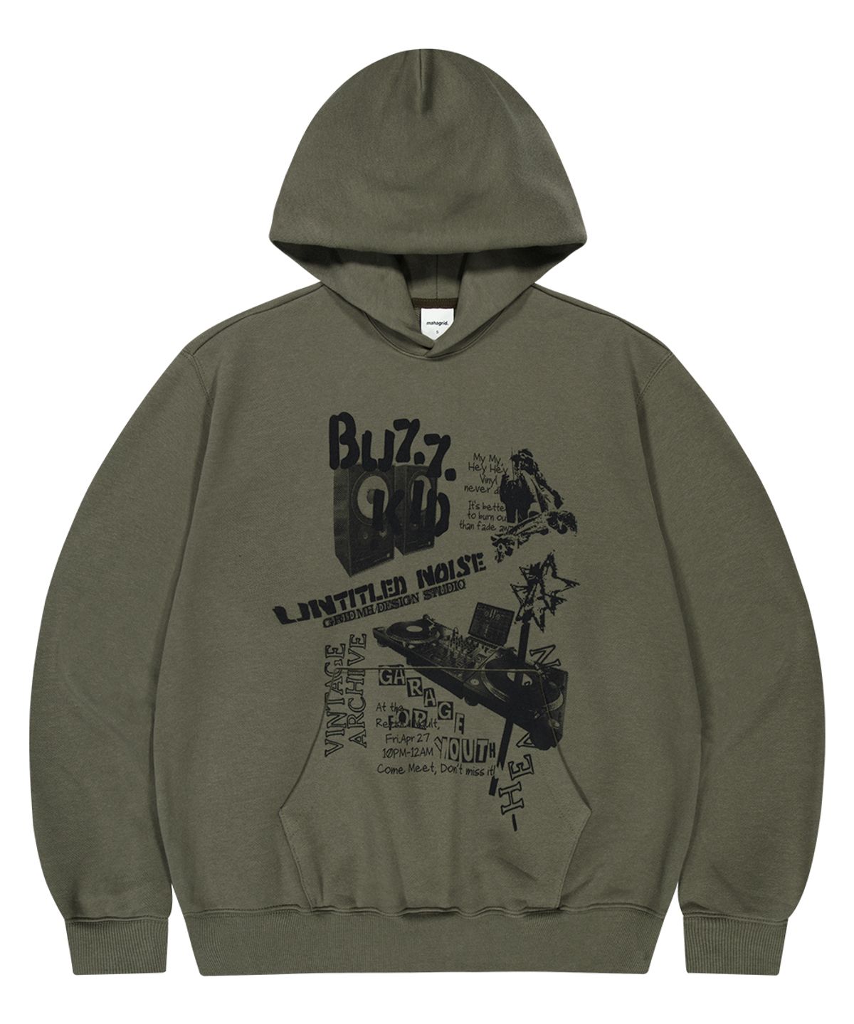마하그리드(MAHAGRID) BUZZ KID HOODIE KHAKI(MG2FFMM415A)