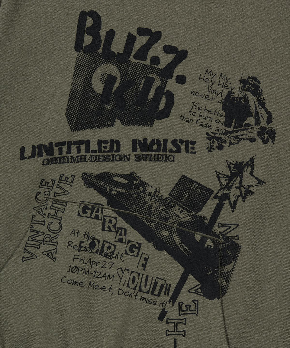 마하그리드(MAHAGRID) BUZZ KID HOODIE KHAKI(MG2FFMM415A)