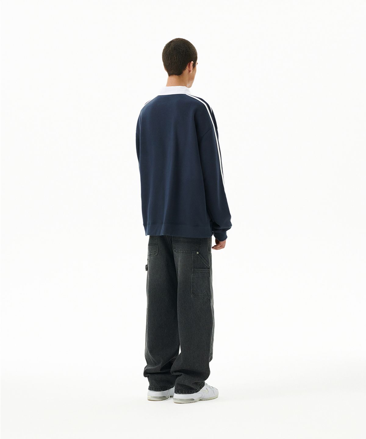 마하그리드(MAHAGRID) TRACK COLLAR SWEATSHIRT NAVY(MG2FFMM471A)