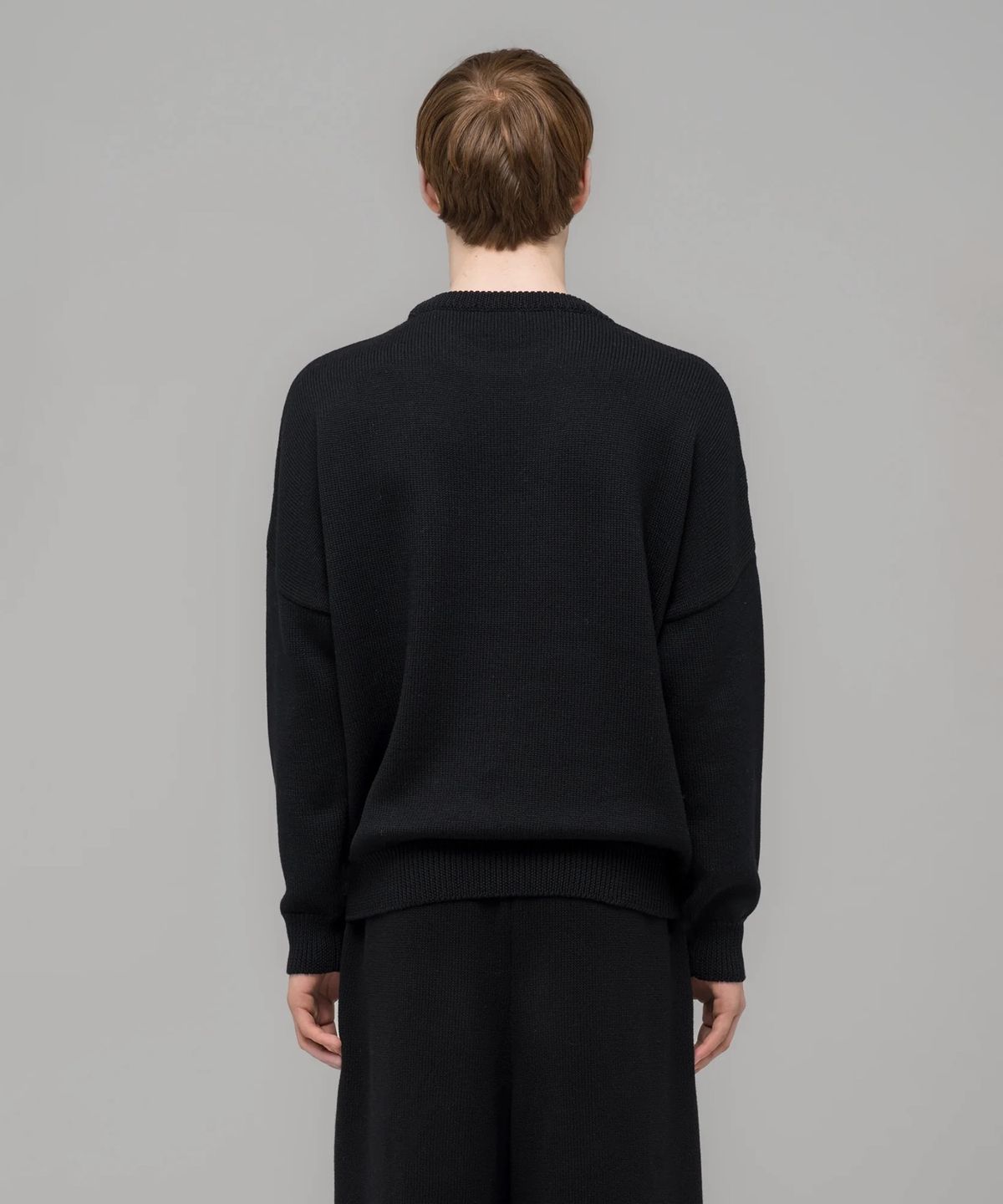 032씨(032C) (U) 셀피 스웨터 블랙/블랙 멜란지 SELFIE SWEATER BLACK/ BLACK MELANGE