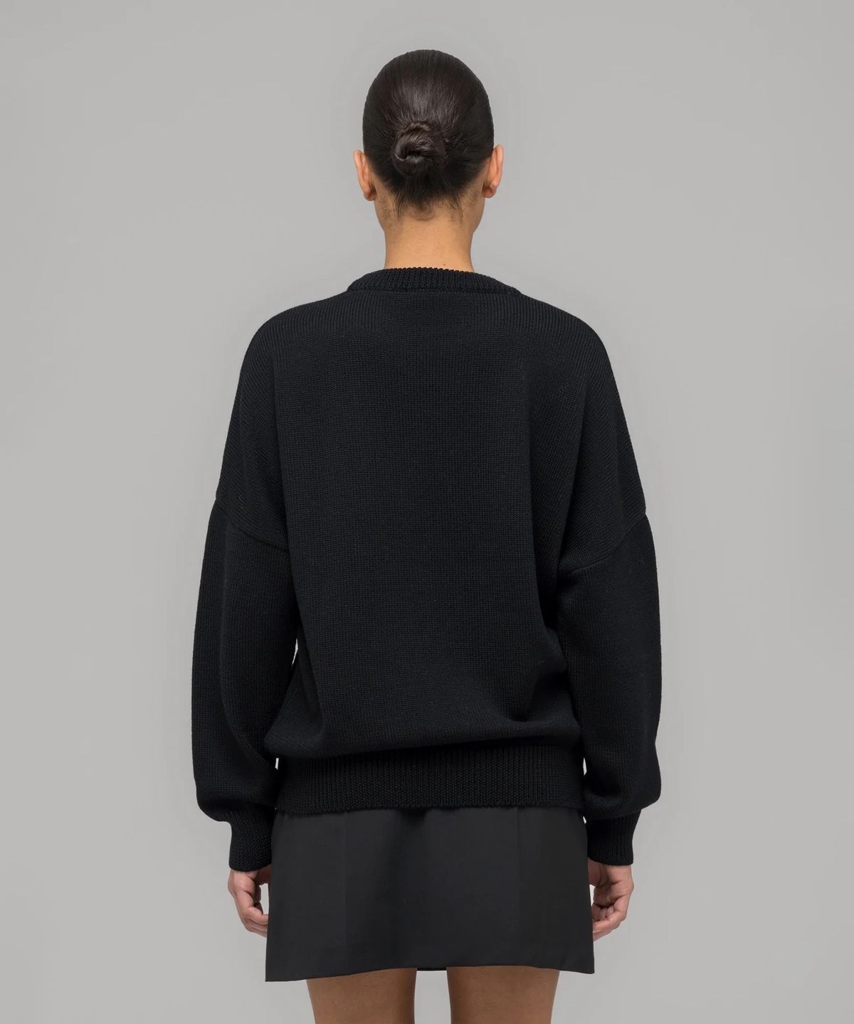 032씨(032C) (U) 셀피 스웨터 블랙/블랙 멜란지 SELFIE SWEATER BLACK/ BLACK MELANGE