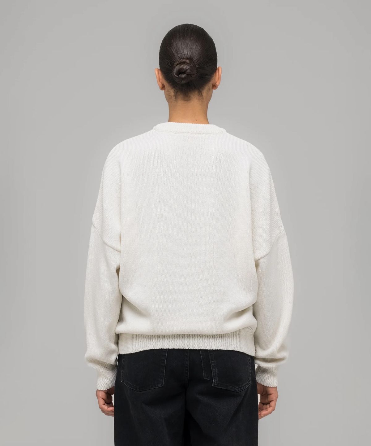 032씨(032C) (U) 셀피 스웨터 화이트/블랙 SELFIE SWEATER WHITE/ BLACK