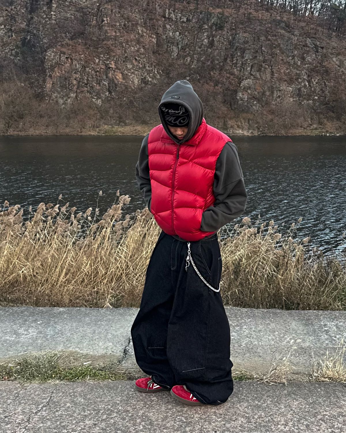 마하그리드(MAHAGRID) INK LOGO KNIT BEANIE BLACK(MG2FFMAB35A)