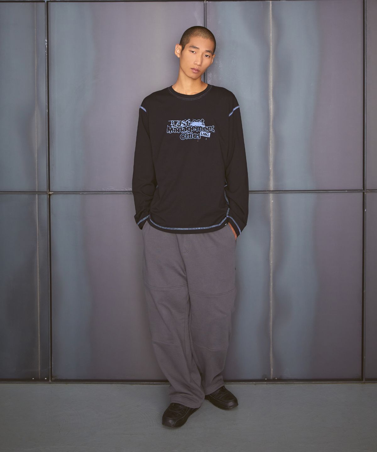 엘엠씨(LMC) DESTROYED STAMP LONG SLV TEE white