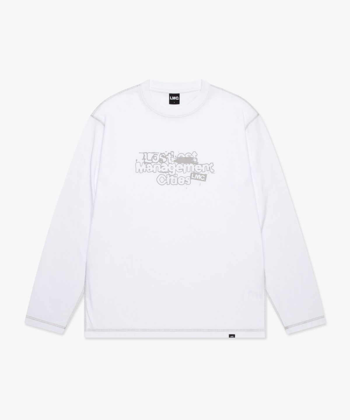 엘엠씨(LMC) DESTROYED STAMP LONG SLV TEE white