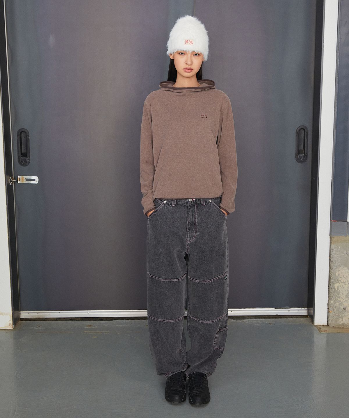 엘엠씨(LMC) CNTRST ST DOUBLE KNEE DENIM PANTS gray