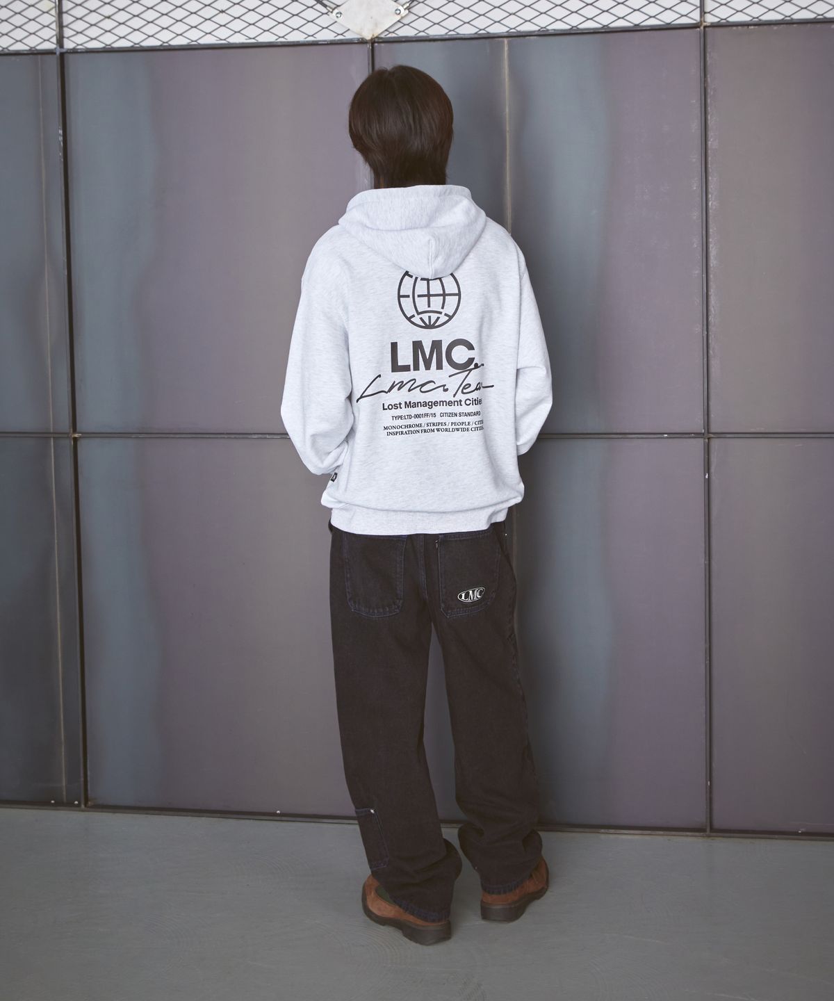 엘엠씨(LMC) CNTRST ST DOUBLE KNEE DENIM PANTS black