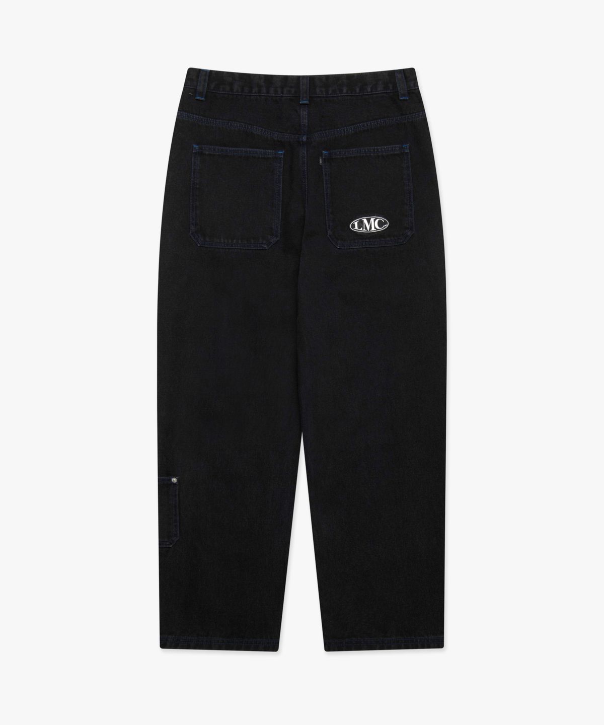 엘엠씨(LMC) CNTRST ST DOUBLE KNEE DENIM PANTS black