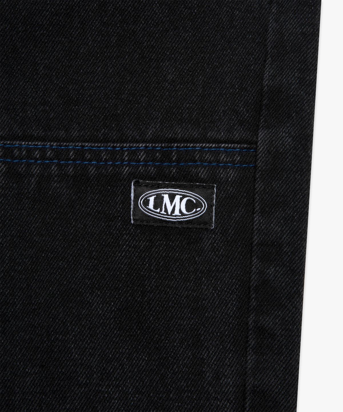 엘엠씨(LMC) CNTRST ST DOUBLE KNEE DENIM PANTS black