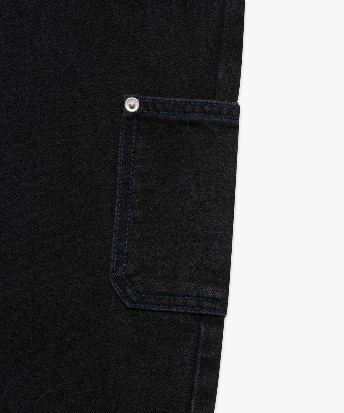 엘엠씨(LMC) CNTRST ST DOUBLE KNEE DENIM PANTS black