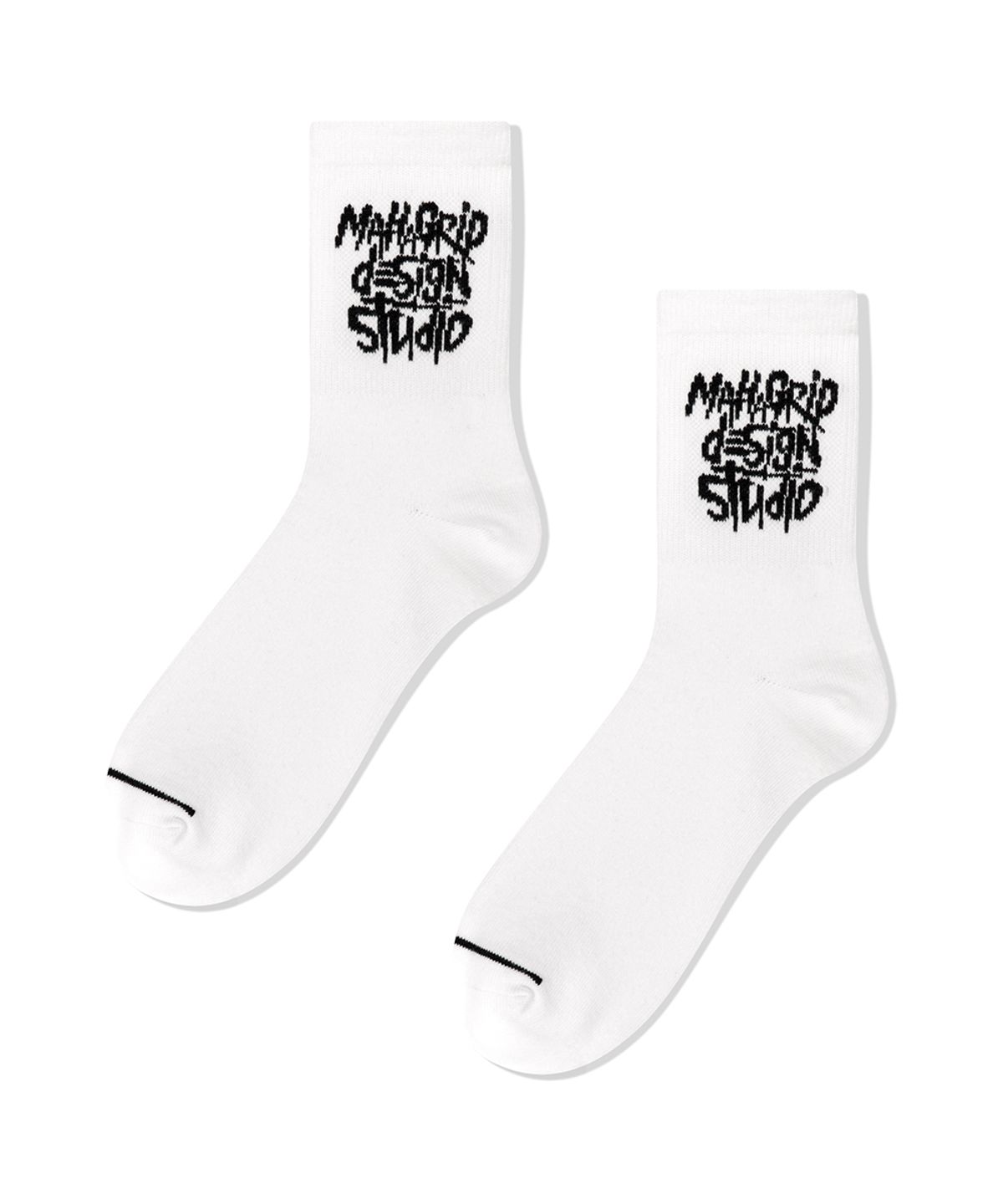 마하그리드(MAHAGRID) SLASH LOGO CREW SOCKS WHITE(MG2FFMAB96A)
