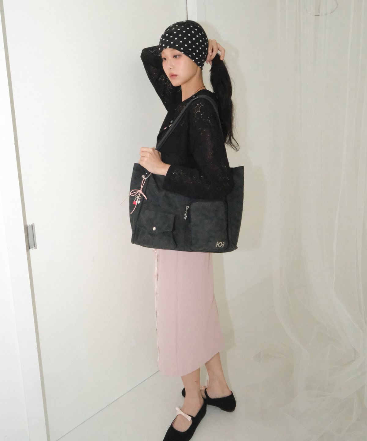 시월107(SIWL107) French Skirt (Rose)