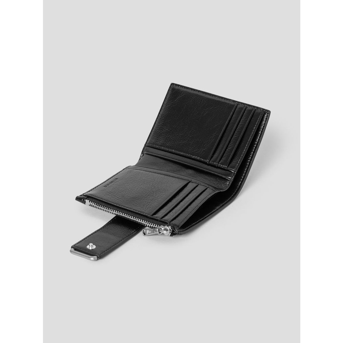 빈폴 액세서리(BEANPOLE ACCESSORY) 노라 지퍼 2단 반지갑 - 블랙
